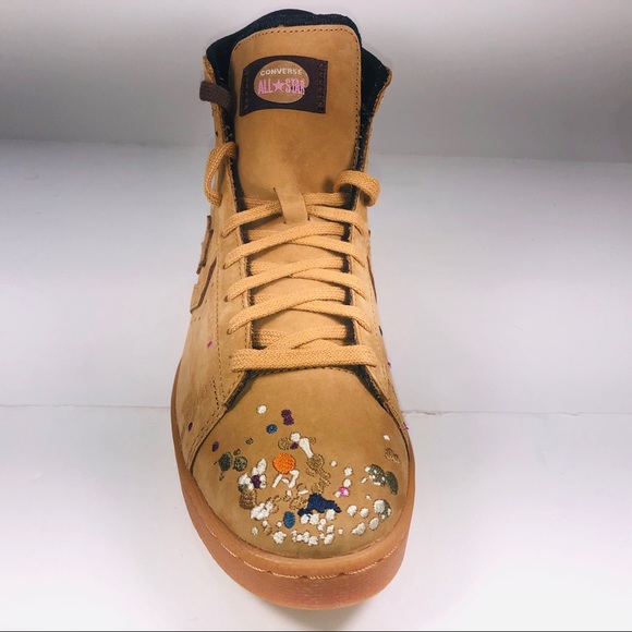 Converse Bandulu Pro Leather Tan Multicolor Shoes - Picture 2 of 8